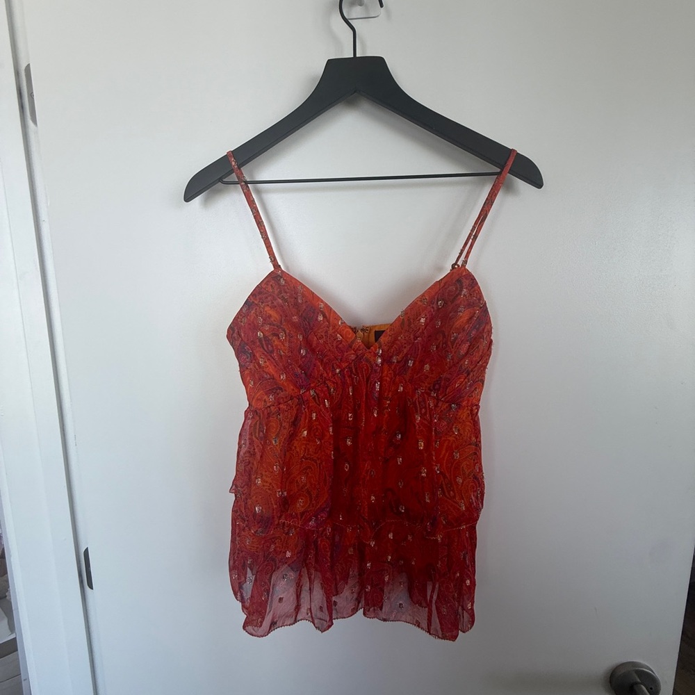 House of Harlow 1960 Vibrant Red Camisole